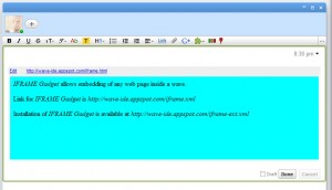 wave-iframe wave iframe 300x172 embed google apps documents in a wave